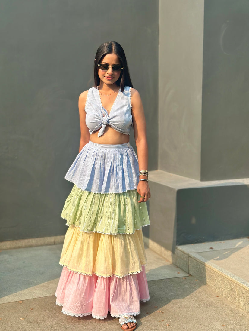 Hydrangea Tie Up Top