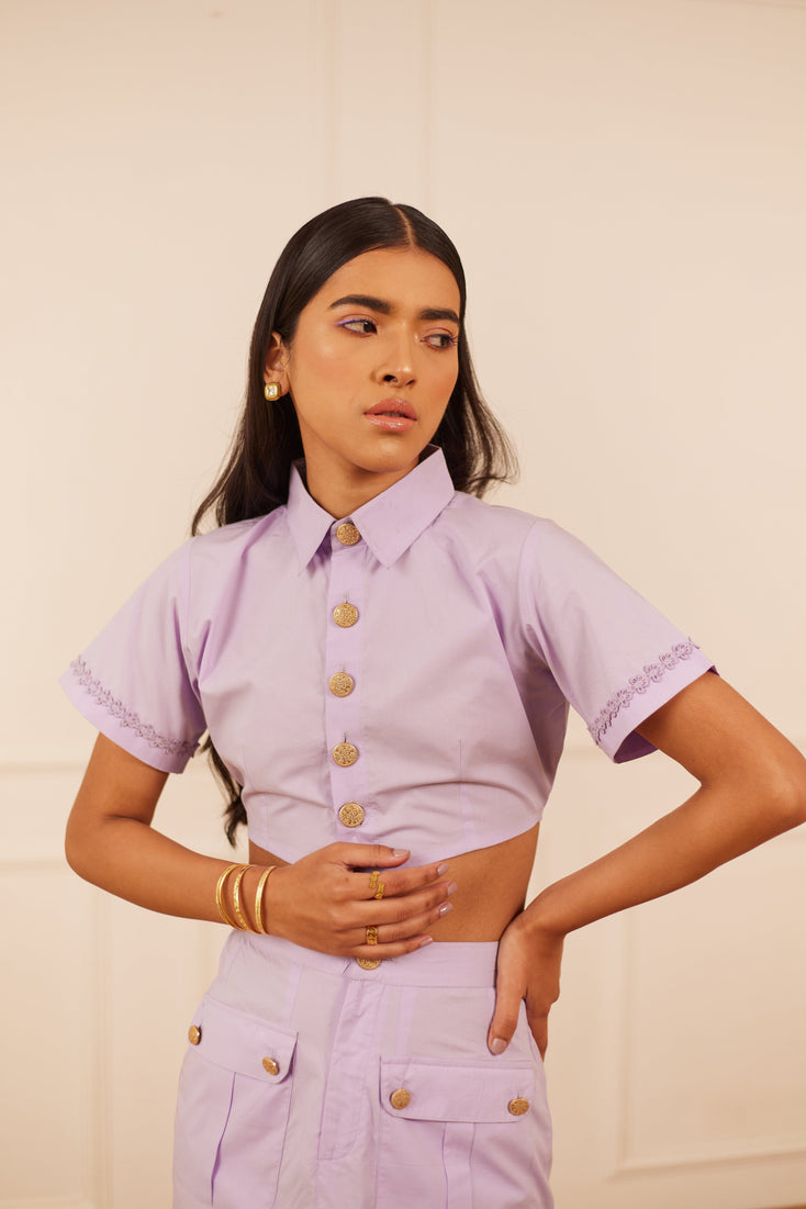 Juhi cropped shirt