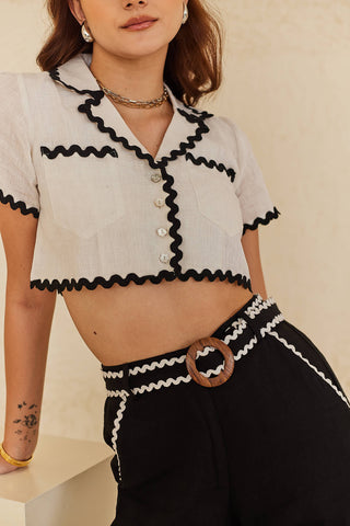 Sitara crop shirt