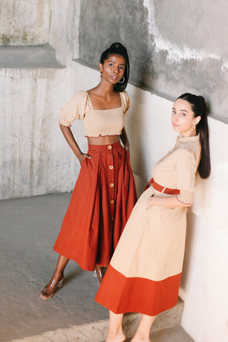 Terracotta Midi Dress